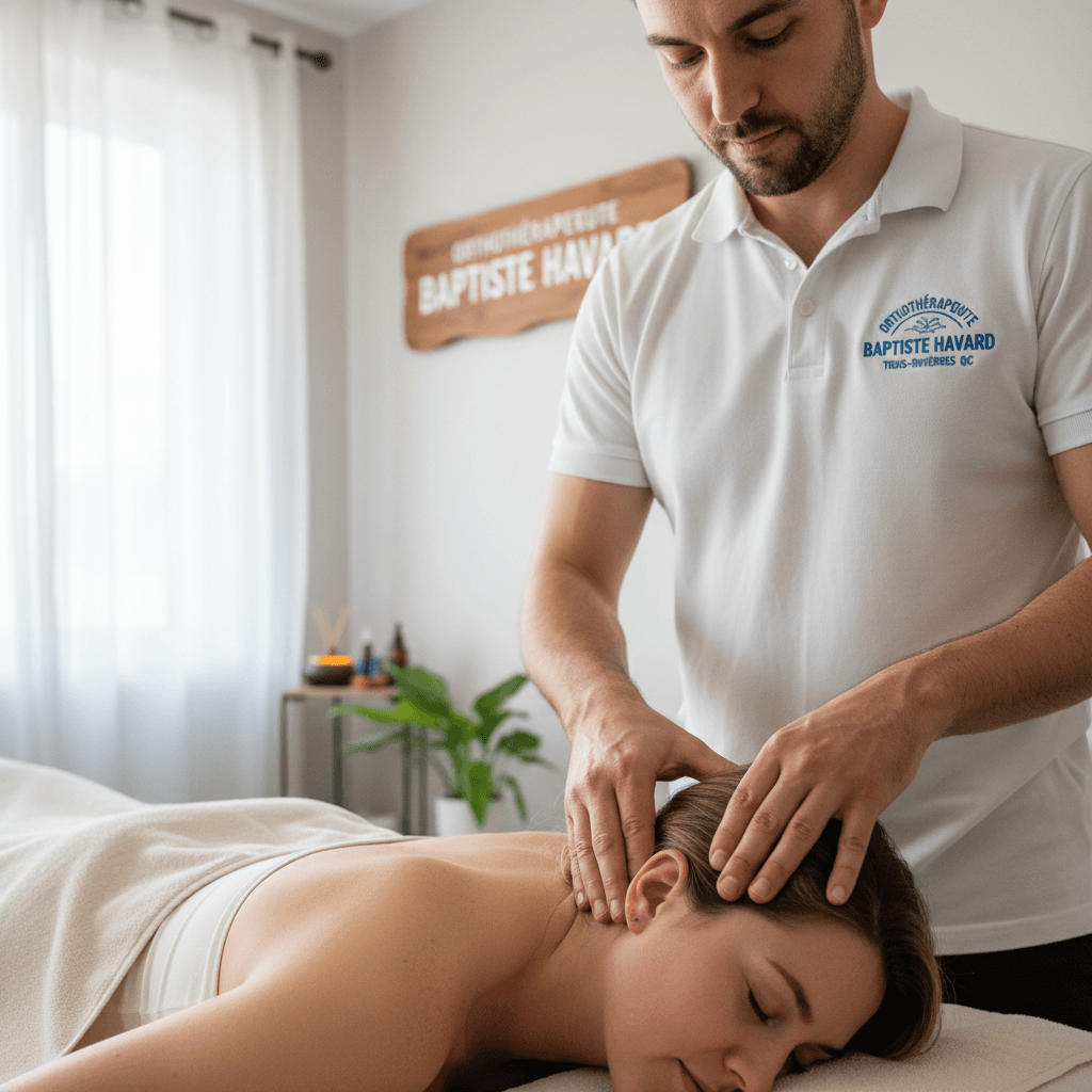 Massage therapist's hands