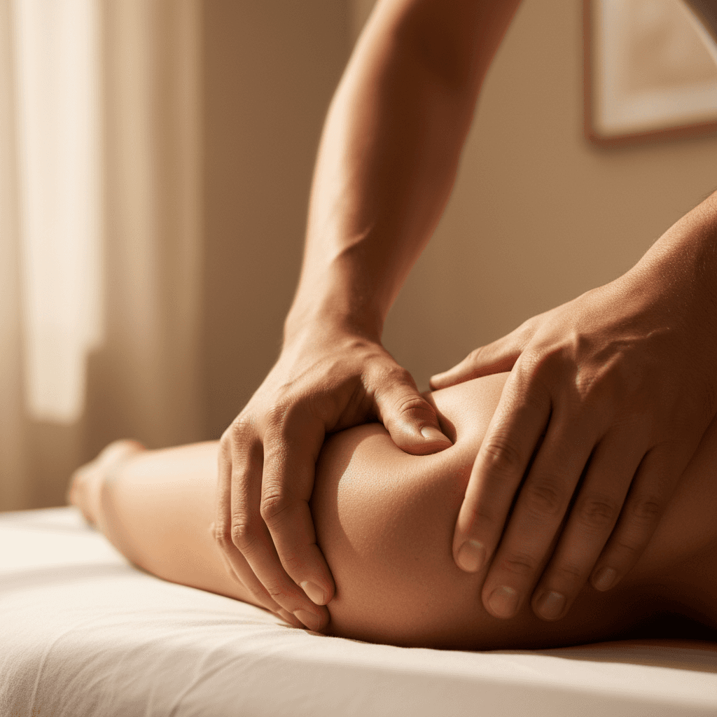 Massage therapist's hands